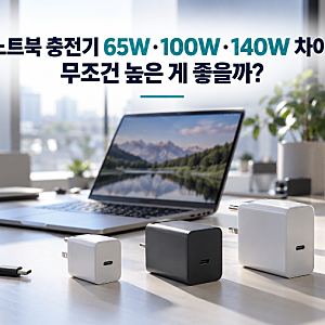 노트북 충전기 65W·100W·140W 차이, 무조건 높은 게 좋을까?