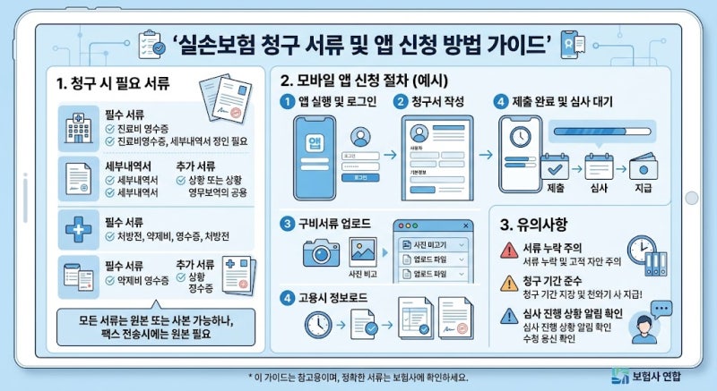 실손보험 청구 서류 및 모바일 앱 신청방법