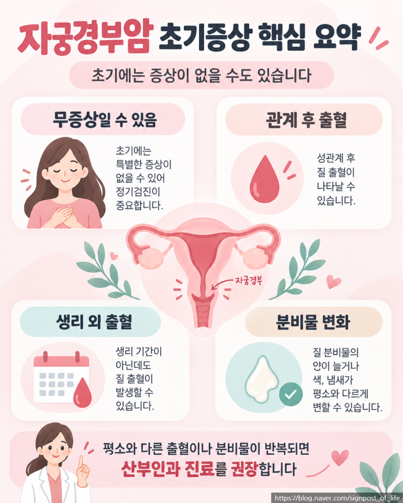 자궁경부암 초기증상｜관계 후 출혈·생리 아닌데 피가 난다면?자궁경부암 시리즈 1편
