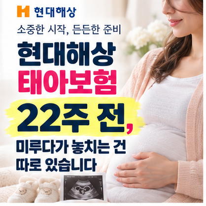 현대해상 태아보험 22주 전, 미루다가 놓치는 건 따로 있습니다