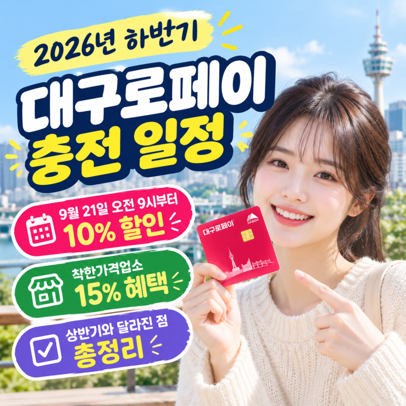 대구로페이 9월 충전 일정 방법 가맹점 총정리 상반기와 달라진 점은?