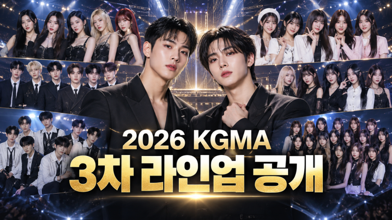 2026 KGMA 3차 라인업 공개, 있지·셔누X형원부터 리센느까지 ‘첫 출연’ 7팀