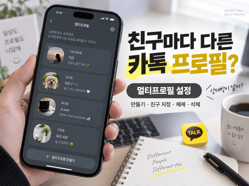 카카오톡 멀티프로필 설정 방법｜친구 지정·해제·삭제, 상대방이 알까?