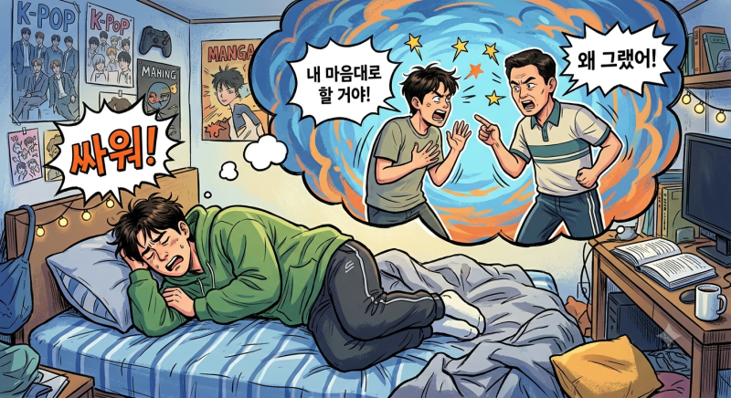 꿈에 아빠와 싸우는 꿈 해몽 풀이 및 해석