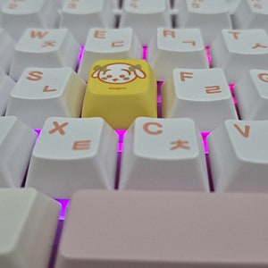 프리플로우 AK55 키보드 후기, 치이카와 우사기 키캡으로 사무실용 저소음 기계식 키보드 꾸....