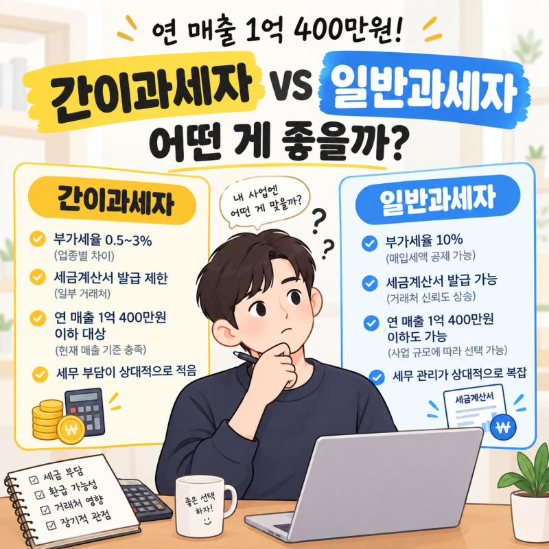 간이과세자 vs 일반과세자 차이 완벽 정리! 최적화 세팅법
