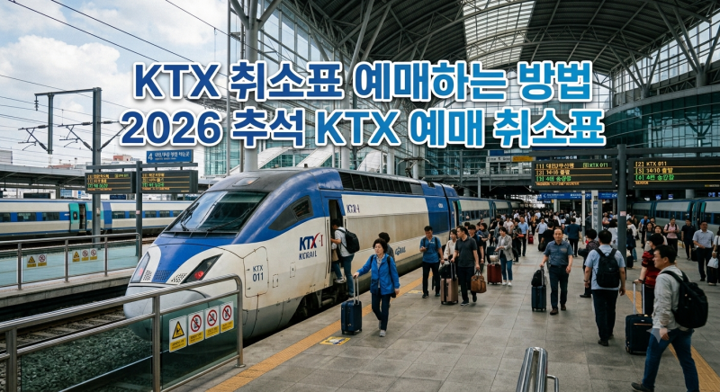 KTX 취소표 잡는법 꿀팁, 취소표 풀리는 시간 총정리 (+ 2026 추석 명절 KTX 예매)