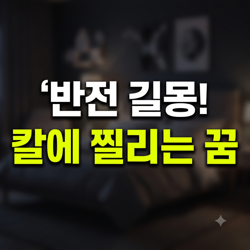 칼에 찔리는 꿈 해몽 50가지 완벽 정리 (피나는 꿈 배 목 가슴 부위별 길몽 흉몽)