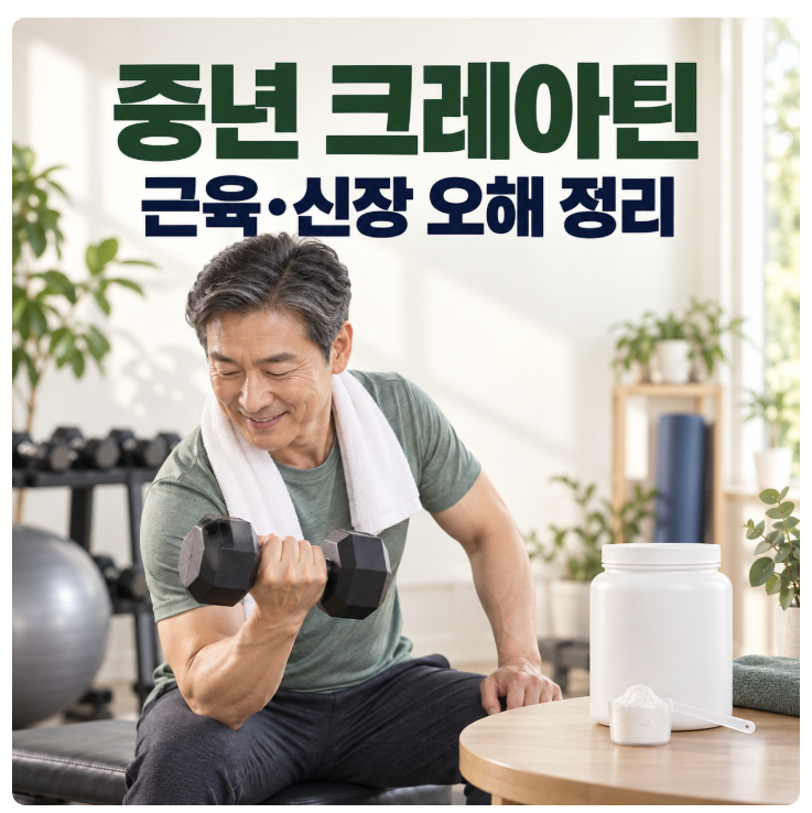 크레아틴 중년에도 먹어도 될까? 근육 효과와 신장·체중 오해