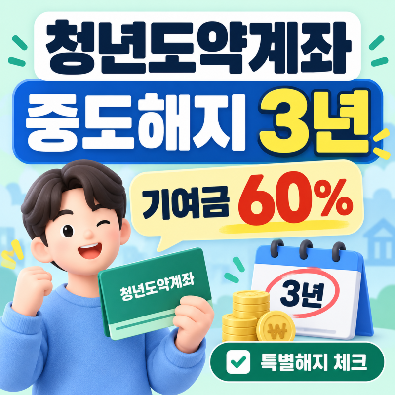 청년도약계좌 중도해지, 60% 받는 기준은?