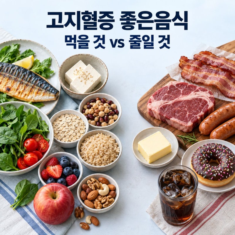 고지혈증에 좋은 음식은? 나쁜 음식·과일·식단 한눈에 정리