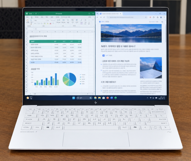 "1kg인데 성능은 안 버렸다" HP가 그램 잡으려고 만든 노트북, OmniBook 7 Aero