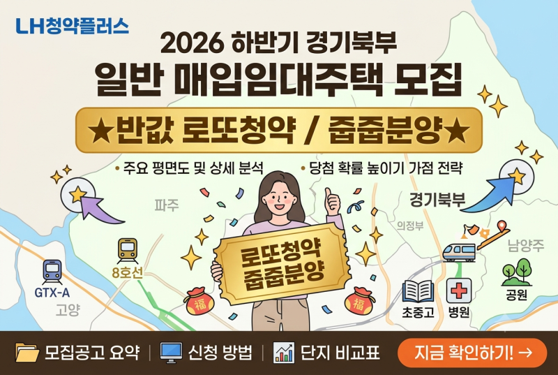 시세 반값! LH 경기북부 매입임대주택 모집공고 (GTX-A·8호선 수혜 단지 비교표 첨부)
