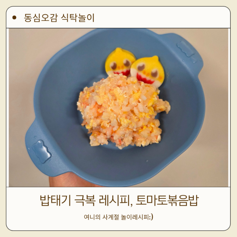아기 토마토계란볶음밥 레시피, 밥태기 15개월 한그릇요리