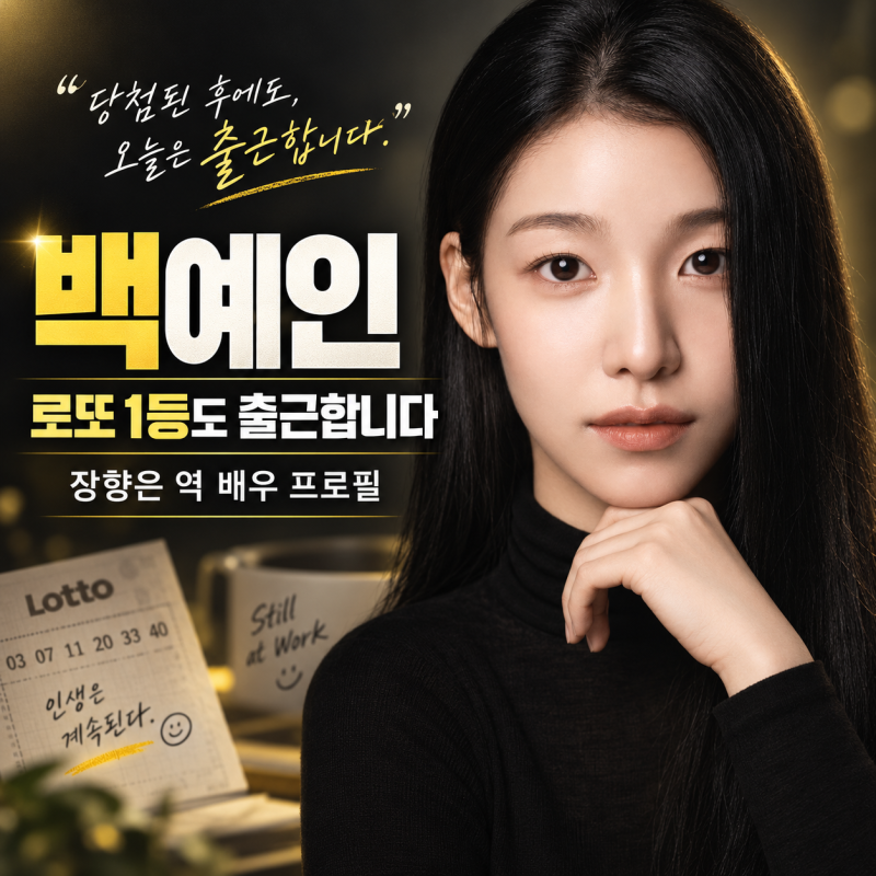 백예인 배우 프로필｜1996년생·오아시스·믹스나인 출신, 로또 1등도 출근합니다 장향은 역