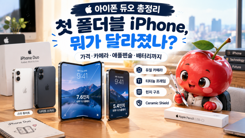 아이폰 듀오 드디어 출시 예정｜색상·폴더블·카메라·애플펜슬·가격·할인 혜택