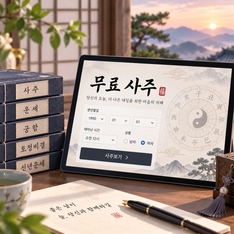 신한은행 사주 무료운세 재물운 연애 건강운 바로보기