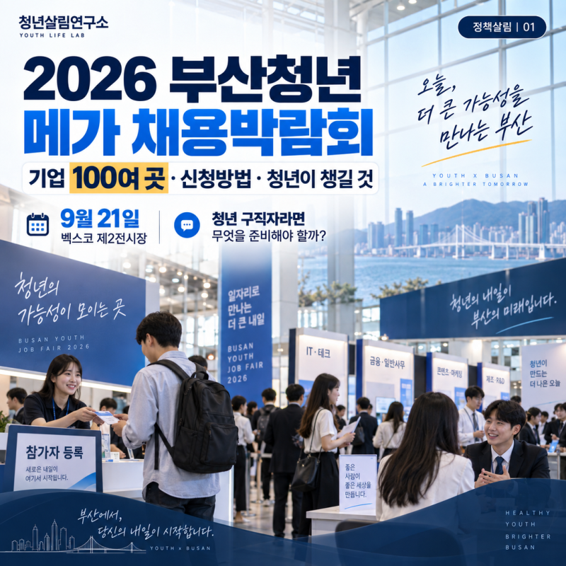 2026 부산청년 메가 채용박람회｜기업 100여 곳·신청방법·청년이 챙길 것