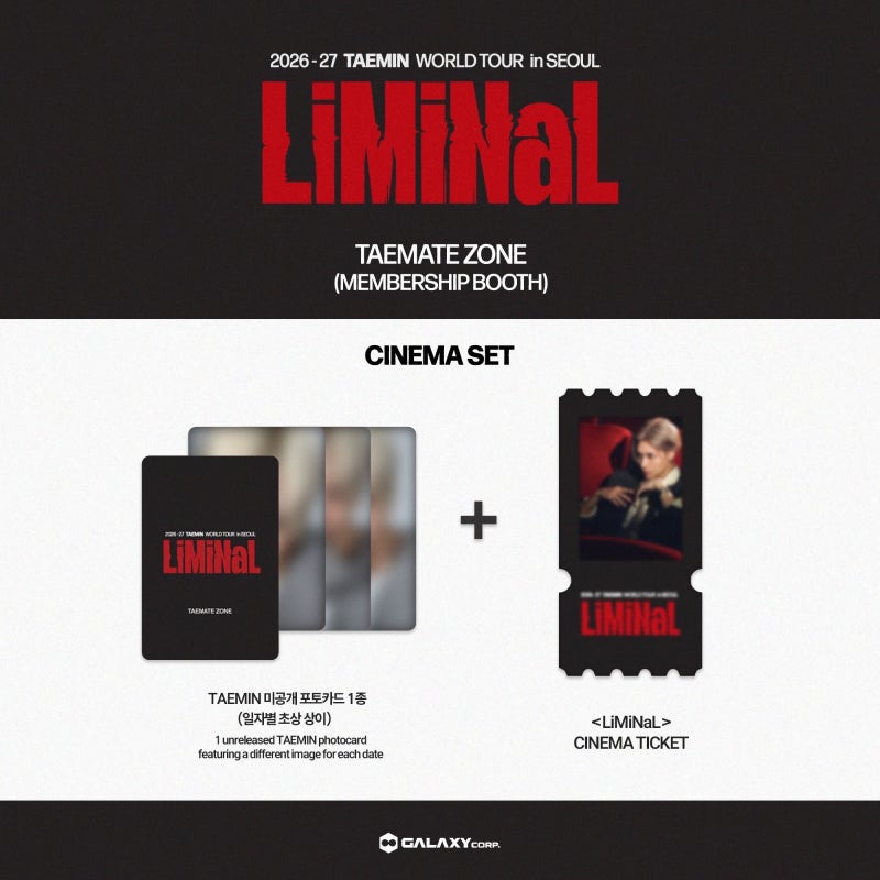 태민 (TAEMIN) | 2026-27 태민 월드투어 in 서울 LiMiNaL 태민 존 (팬클럽 이벤트 부스) 안내
