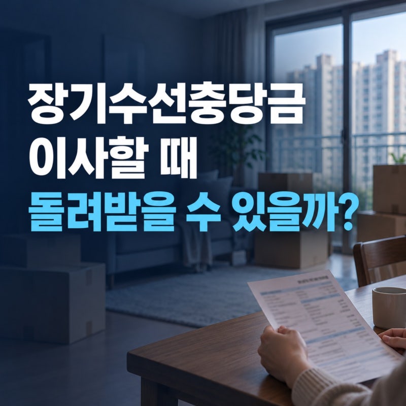 장기수선충당금 반환, 아파트 전월세 이사할 때 돌려받는 돈
