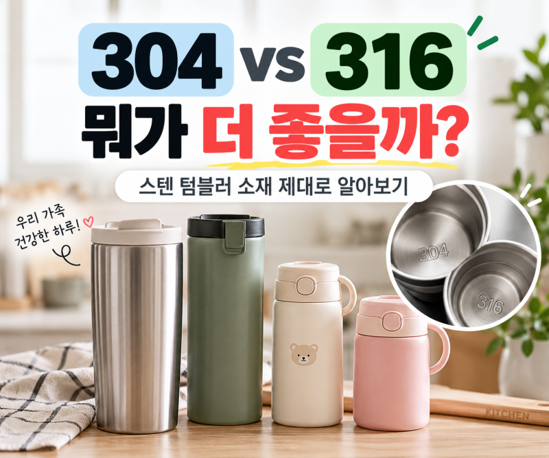 텀블러 304 316 차이, 스텐 텀블러 어떤 소재가 좋을까?