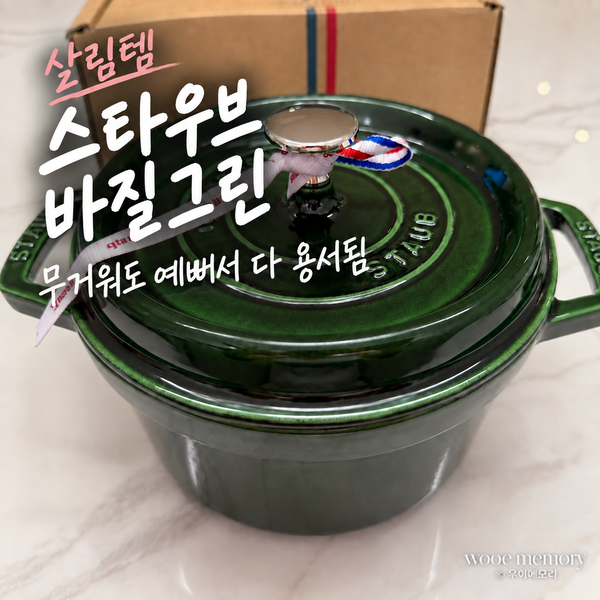 스타우브 꼬꼬떼 20cm 바질 후기｜하나 샀다가 스타우브 덕후 됐어요
