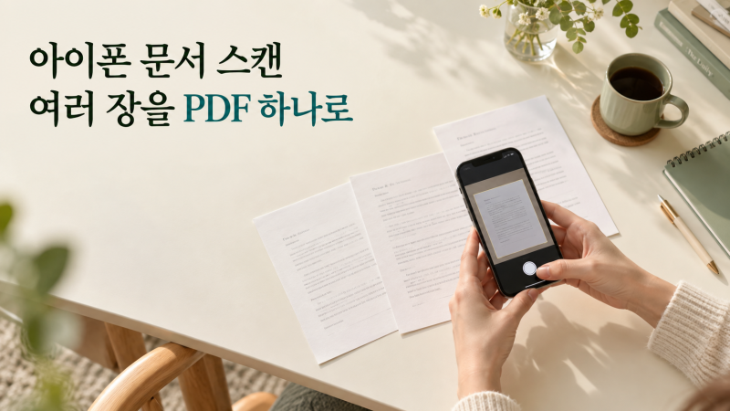 아이폰 문서 스캔, 여러 장 PDF를 빠짐없이 보내는 방법