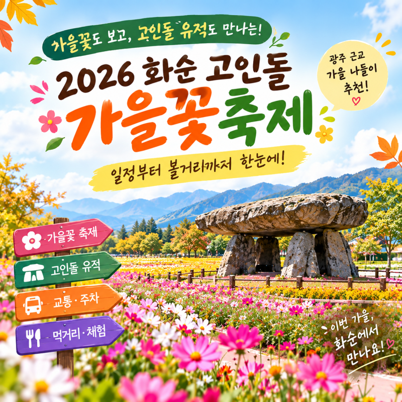 2026 화순 고인돌 가을꽃축제 , 일정부터 볼거리까지 알아보기