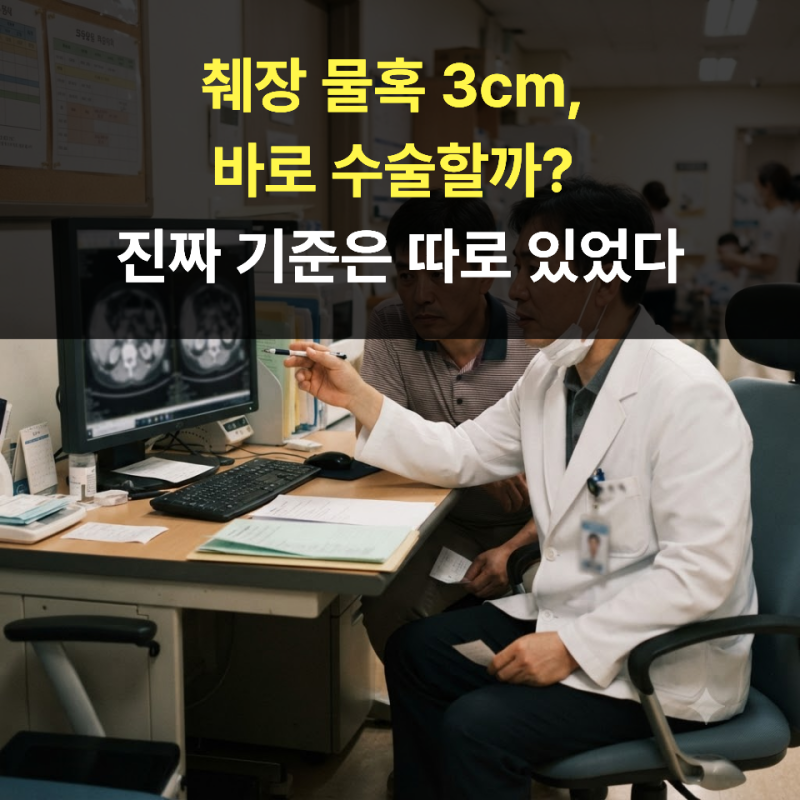 췌장 물혹 3cm, 바로 수술할까? 진짜 기준은 따로 있었다