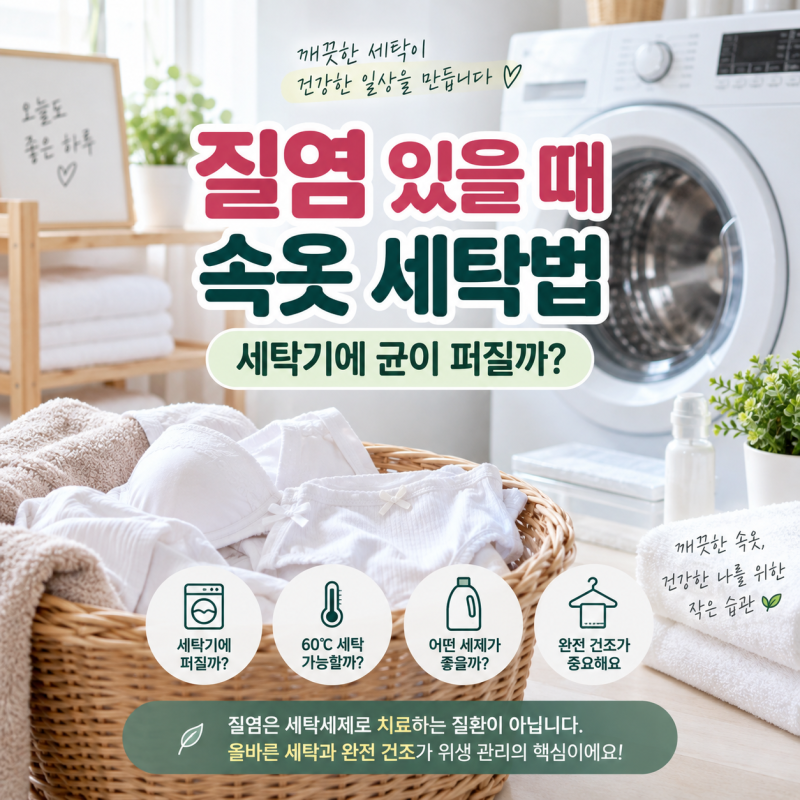 질염 있을 때 속옷 세탁법｜질염균 세탁기에 퍼질까? 세제 선택까지 총정리