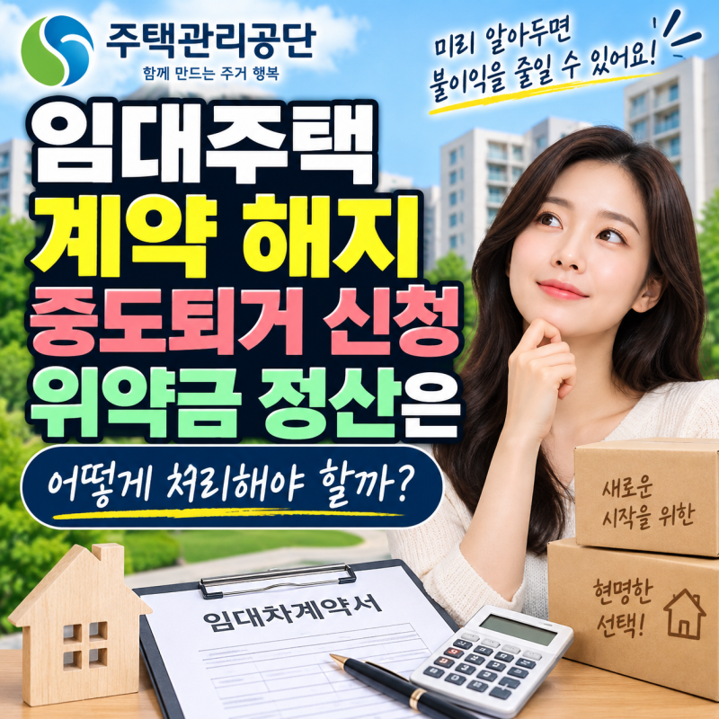 주택관리공단 임대주택 계약 해지, 중도퇴거 신청과 위약금 정산은 어떻게 처리해야 할까? : ....