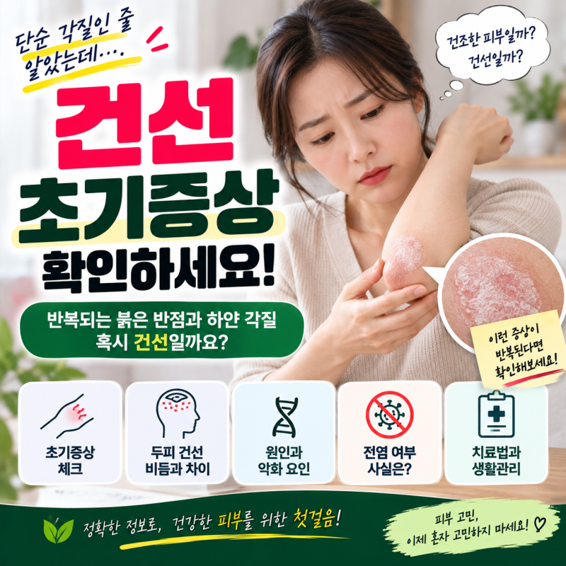 건선 초기증상, 단순 각질과 다를까? 원인부터 치료·관리방법까지