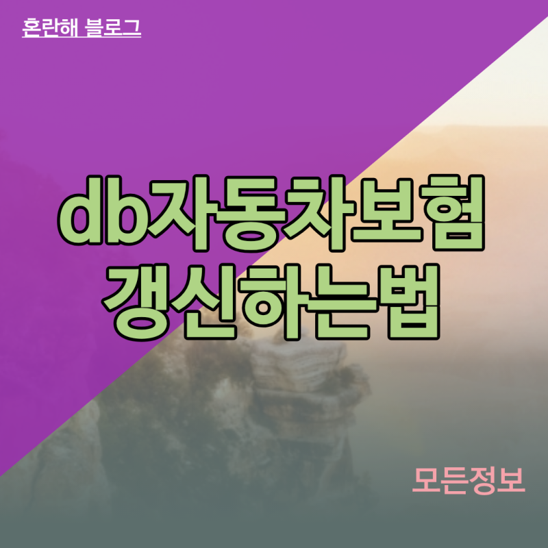 만기일 전 db자동차보험 갱신할 때 놓치기 쉬운 필수 체크포인트