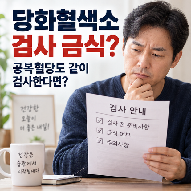 당화혈색소 검사 금식, 공복혈당도 같이 재면 몇 시간 금식하고 물은 마셔도 될까