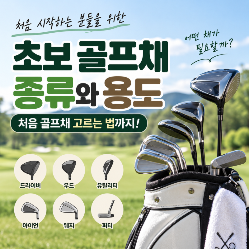 초보 골프채 종류와 용도, 처음 골프채 고르는 법