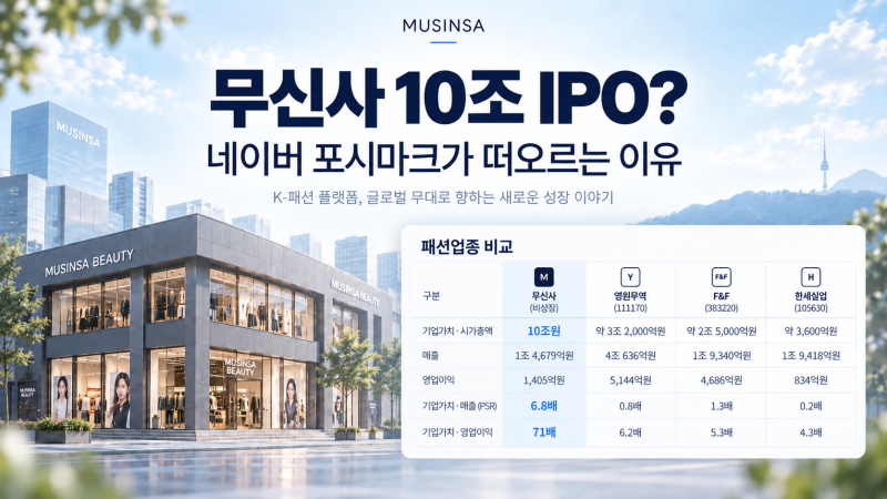 무신사 IPO 10조, 네이버 포시마크가 떠오르는 이유