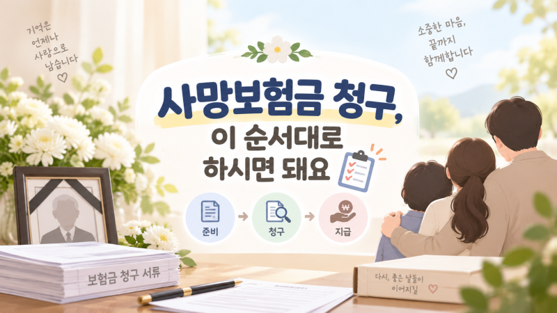 사망보험금 청구, 이 순서대로 하시면 돼요