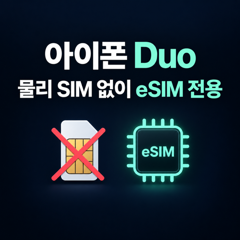 아이폰 Duo는 유심칩을 못 쓴다?｜eSIM 전용·아이폰 Handoff 주의점