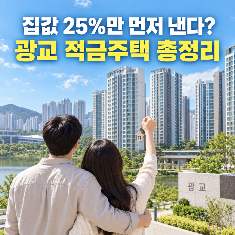 집값 25%만 먼저 내는 ‘광교 적금주택’ 총정리! 정말 내 집이 될까?