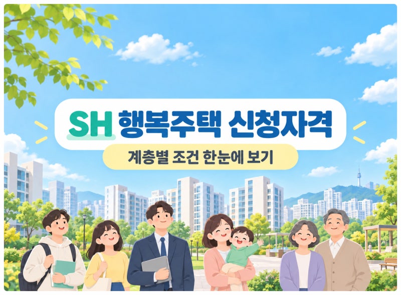 SH행복주택 신청자격 계층별조건 정리