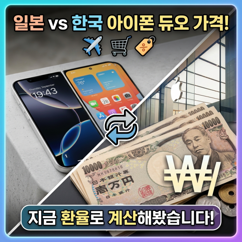 일본 아이폰 듀오 가격, 지금 환율로 직접 계산해봤습니다