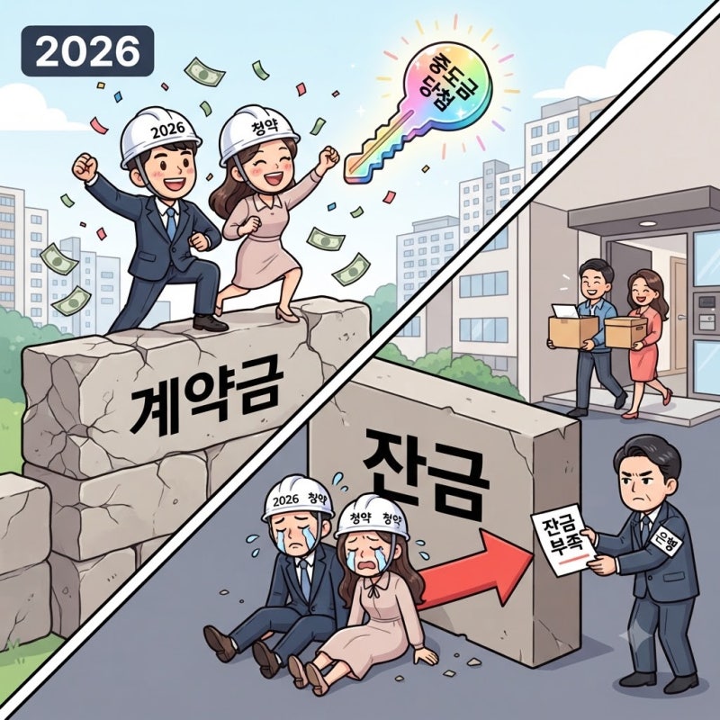 공공분양 계약금 중도금 잔금 순서, 2026년엔 중도금보다 잔금에서 자금이 갈립니다