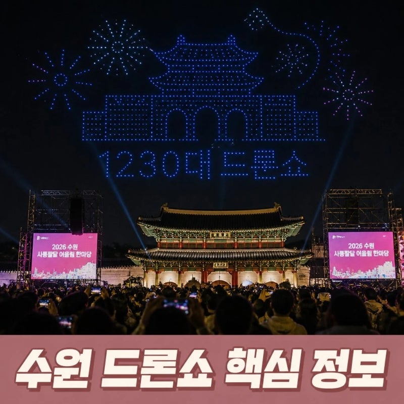 수원 화성행궁 1230대 드론쇼｜9월 12일 시간·관람장소 총정리