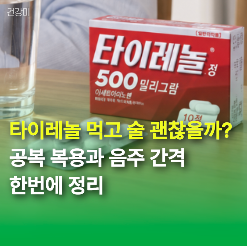 "타이레놀 먹고 술 괜찮을까?" 공복 복용과 음주 간격 한번에 정리
