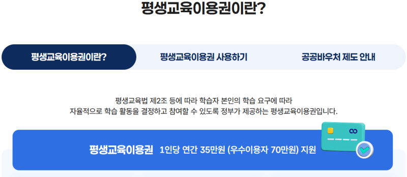 2026년 경기도 평생교육이용권 추가모집 신청방법 지원금