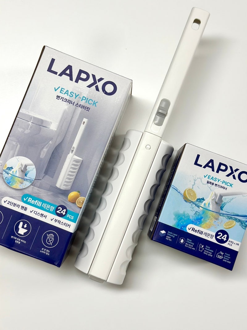 변기청소 쉽게 끝내는 일회용 변기클리너ㅣLAPXO랩소 변기클리너후기