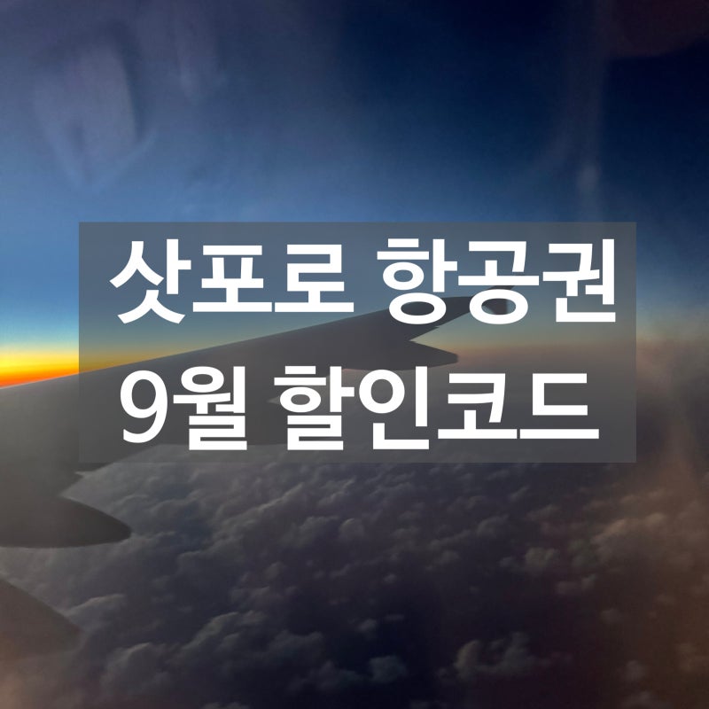 삿포로 항공권 네이버항공으로 예매하고 4만포인트 받은 후기