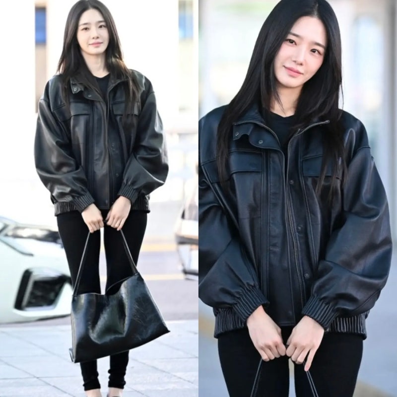스키니 다시 유행? 난리 난 인간 COS 코스 박규영 올블랙 공항패션