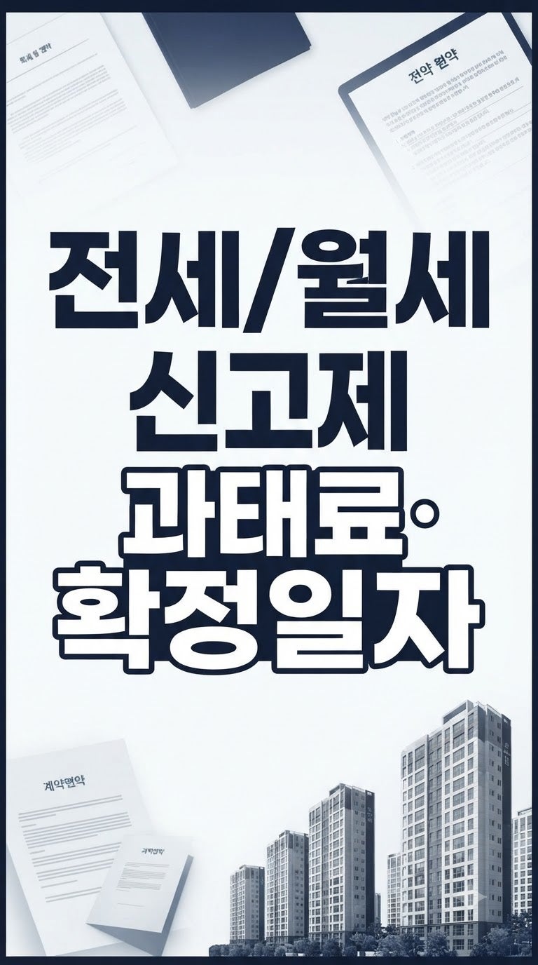 주택임대차신고 전월세 신고제 대상과 과태료 기준, 확정일자 자동 연계 핵심 정리