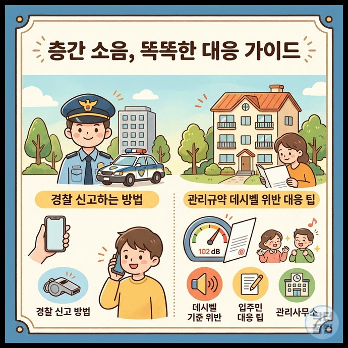 층간 소음 경찰 신고하는 방법과 공동주택 관리규약 데시발 위반 시 입주민 대응 팁